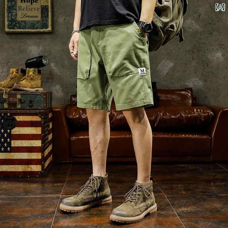メンズ 成人男性用 流行り物 オシャレ 分かりやすい 成年者 かっこいい 表どおり 御居処跳ねる HipHop アメリカンンン アーミーグリーン 積貨委託貨物 さる股引き 夏 濫りがわしい 心地好い ミッド ズボン下 立体 マルチ 衣嚢 二分の一 ズボン下