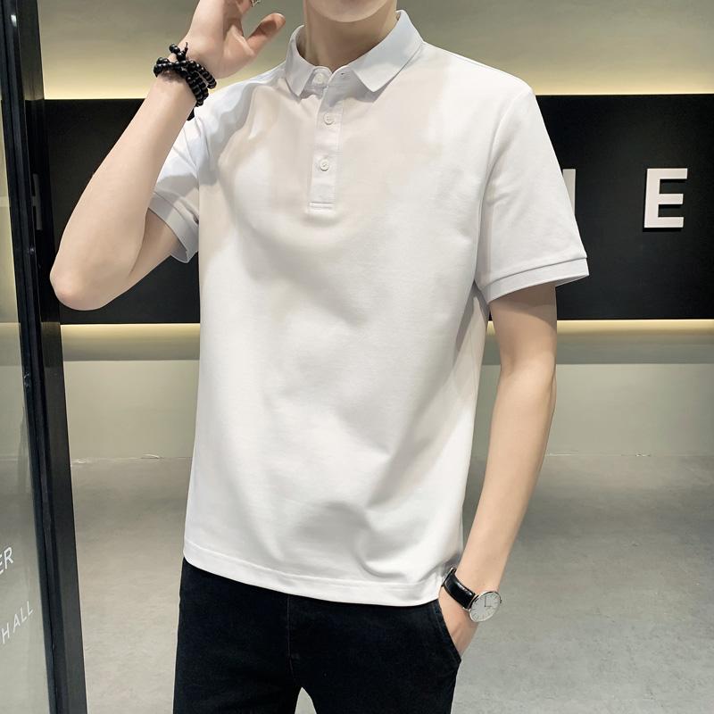 メンズ ファッション 服 男性用 オシャレ シンプル 大人 かっこいい ストリート ホワイト 半袖 Tシャツ カジュアル ポロシャツ 薄手