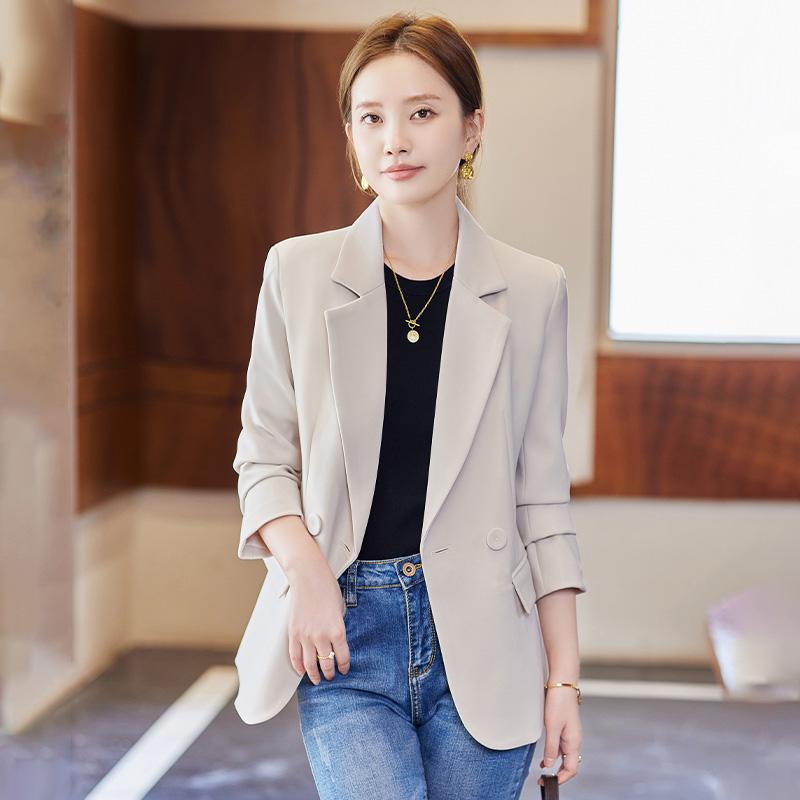 春 コーデ レディース ファッション オシャレ カワイイ   シンプル きれいめ ナチュラル 上品カジュアル 婦人服 ブラウン スーツ ジャケット ミドル丈 OL カジュアルス ハイエンド トップス