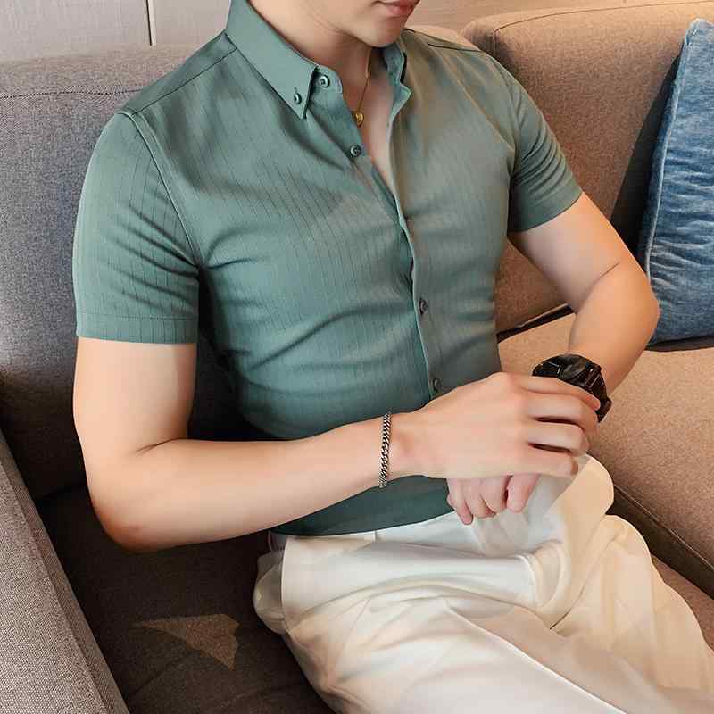 春 コーデ メンズ 服 分かりやすい 流行り物 オシャレ 成年者 かっこいい 気が大きい大きさ 表どおり 成人男性服 半袖 プルオーバー か細い填まる 縞模様 プルオーバー ノン鉄 in