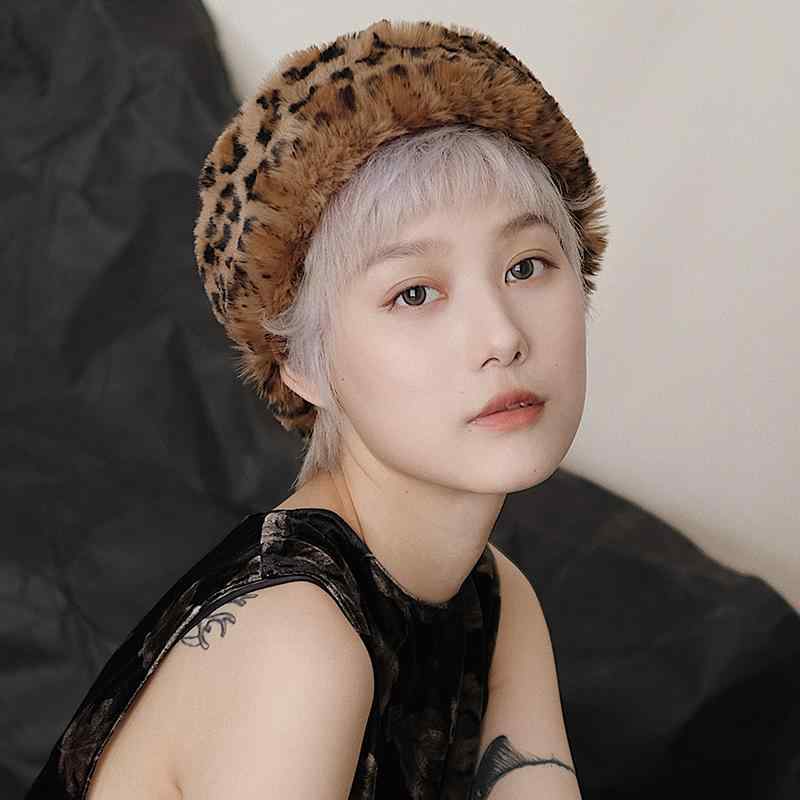 春 コーデ オシャレ 小物 アイテム レディース レトロ　ヒョウ柄　アニマル柄　イミテーション　ファー　つば広　カチューシャ　｜リコット