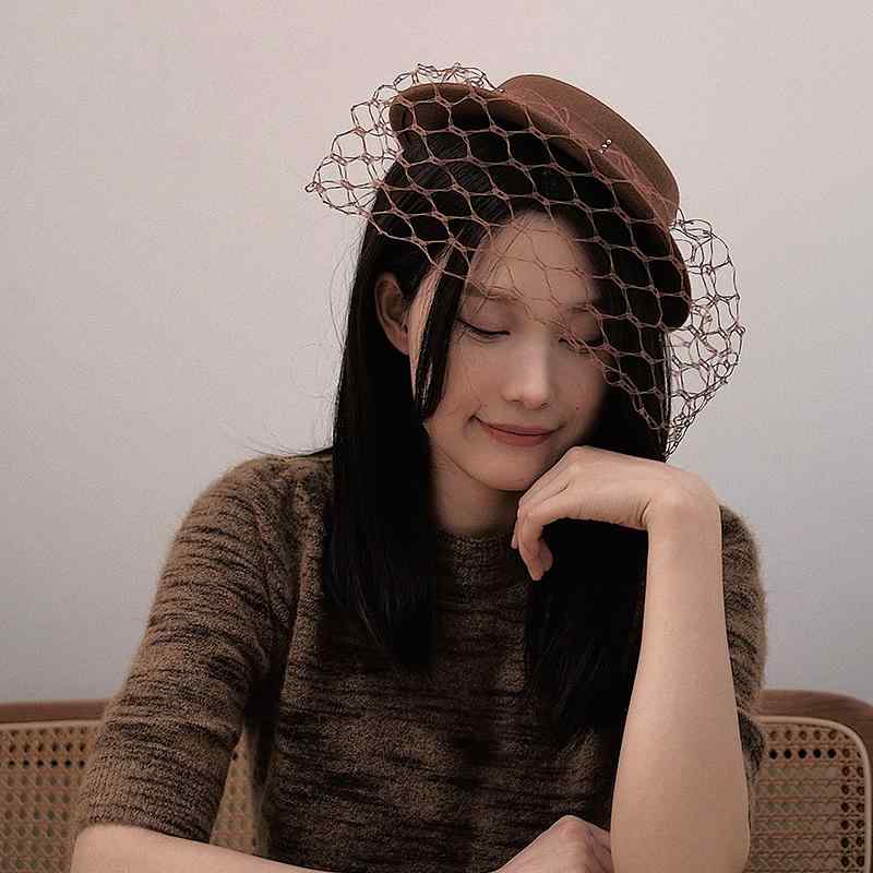 春 コーデ オシャレ 小物 個条 レディース レトロ メッシュ 木目細かいの一番 かぶり笠 羊毛 いの一番かぶり笠 フェルトかぶり笠 秋