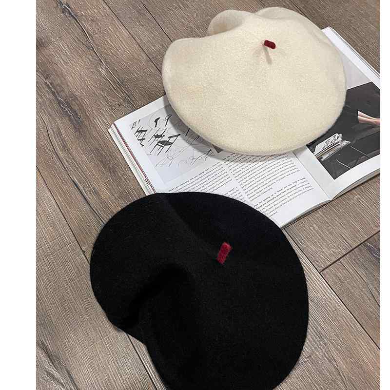 春 コーデ オシャレ 小物 品目 レディース 色つや ブロック 羊毛 フレンチ ベレー帽 ペインター かぶり笠