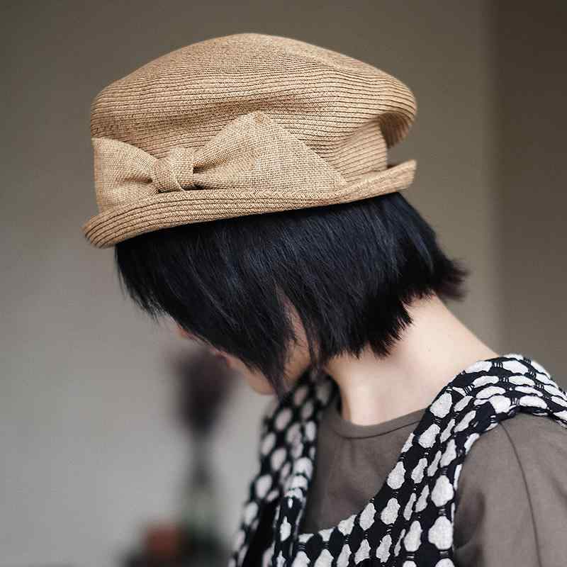 春 コーデ オシャレ 小物 個条 レディース いの一番かぶり笠 ロールエッジ 麦わら帽子 サンハット お上さん用