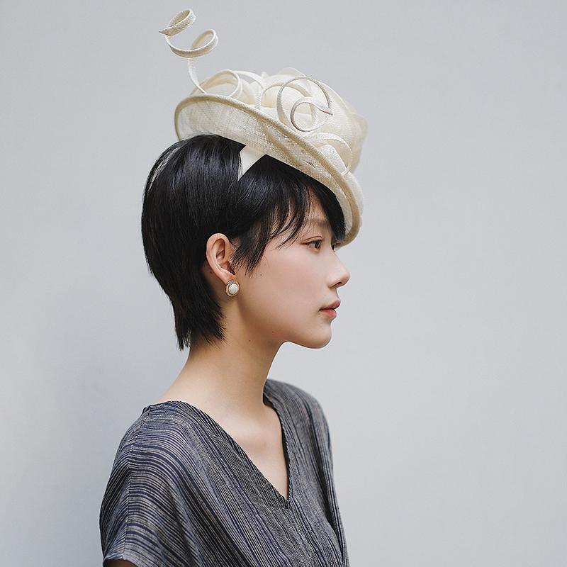春 コーデ オシャレ 小物 個条 レディース リネン サクラ色 かぶり笠