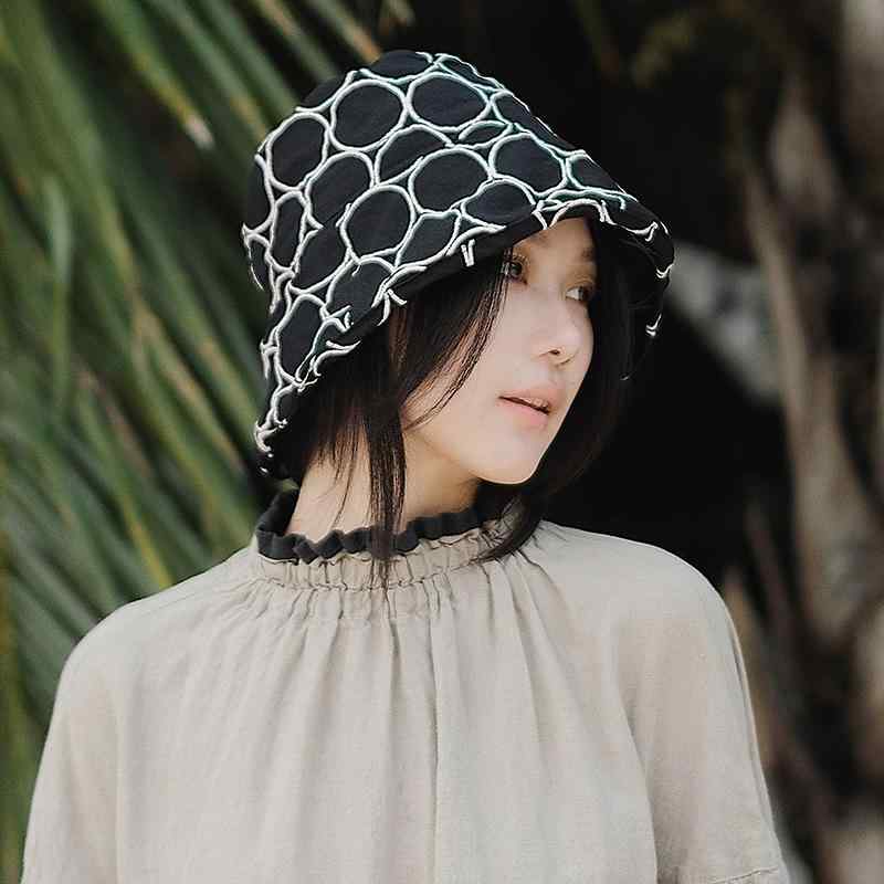 春 コーデ オシャレ 小物 品目 レディース 綿 麻 立体 倶楽部 津液広 フィッシャーマンハット 井戸釣瓶かぶり笠 サンハット 夏