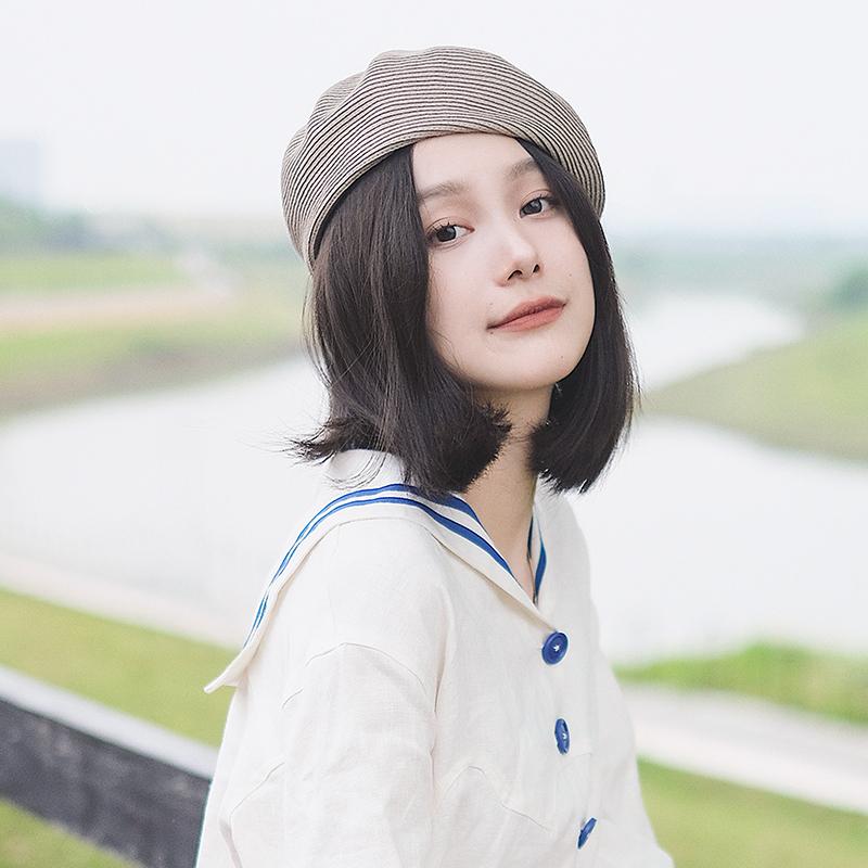 春 コーデ オシャレ 小物 品目 レディース 綿 編み込み ベレー帽
