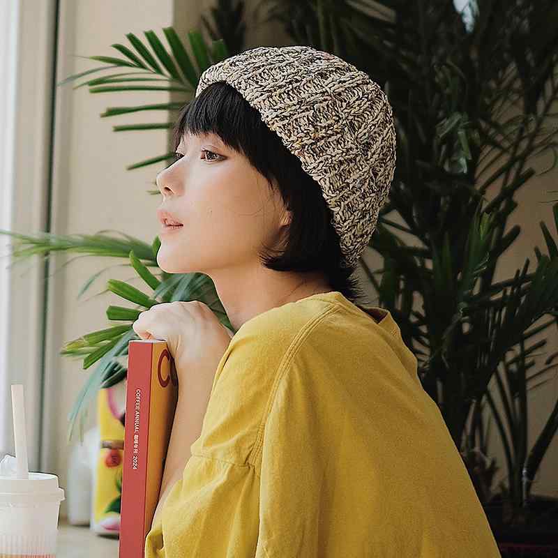 春 コーデ オシャレ 小物 個条 レディース 夏 編み物帽 旗がしら 男女兼用