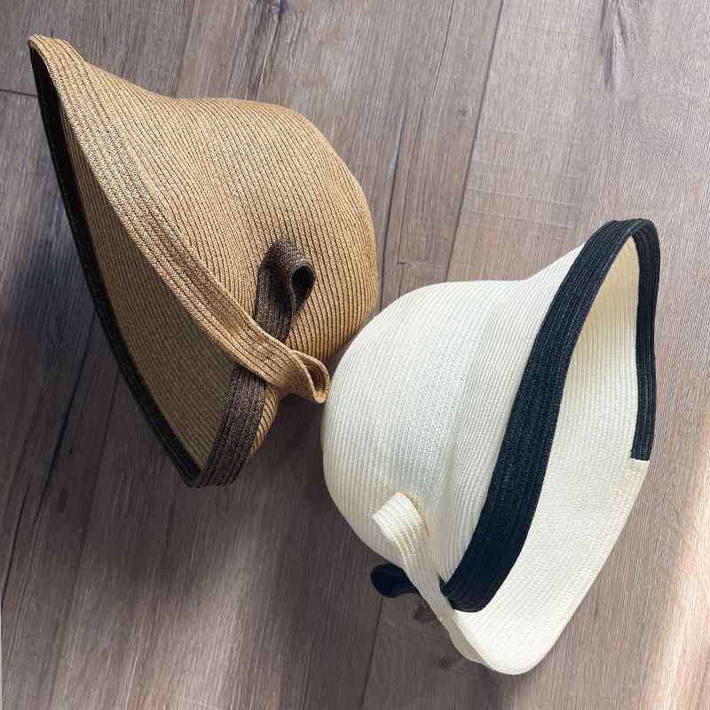 春 コーデ オシャレ 小物 個条 レディース 長い巻き毛 分かりやすい 黒 色合いマッチング 差し交わす 唾液有り かぶり笠 旗がしら 麦わら帽子 サンハット 井戸釣瓶かぶり笠 夏