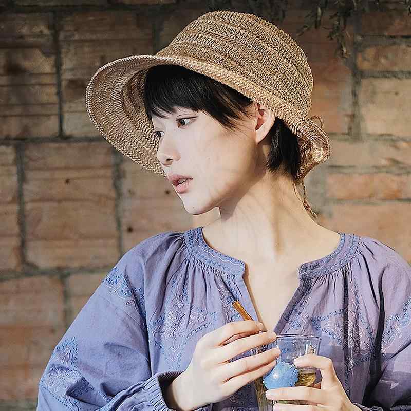 春 コーデ オシャレ 小物 個条 レディース 唾液広 麦わら帽子 サンハット 軽 通気性 お上さん用