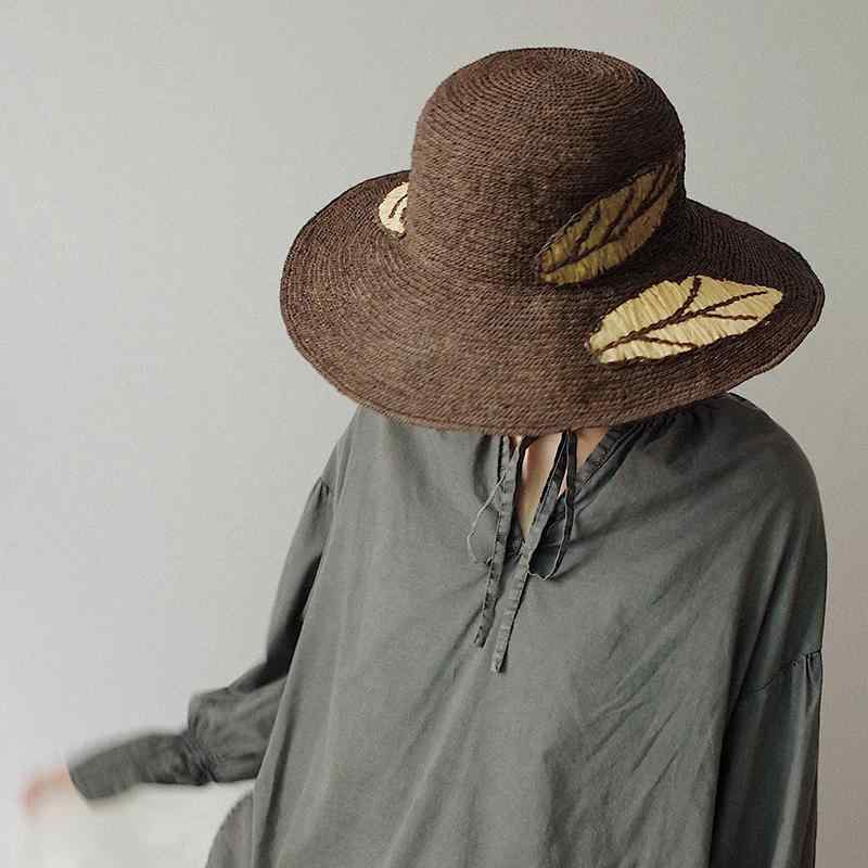 春 コーデ オシャレ 小物 個条 レディース 唾液広 ラフィア 麦わら帽子