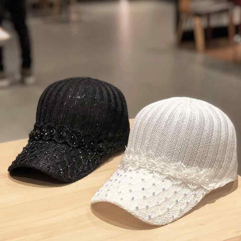 春 コーデ オシャレ 小物 アイテム レディース キャップ　夏　レース　メッシュ　ビッグ　ヘッド　野球帽　ベースボール　キャップ