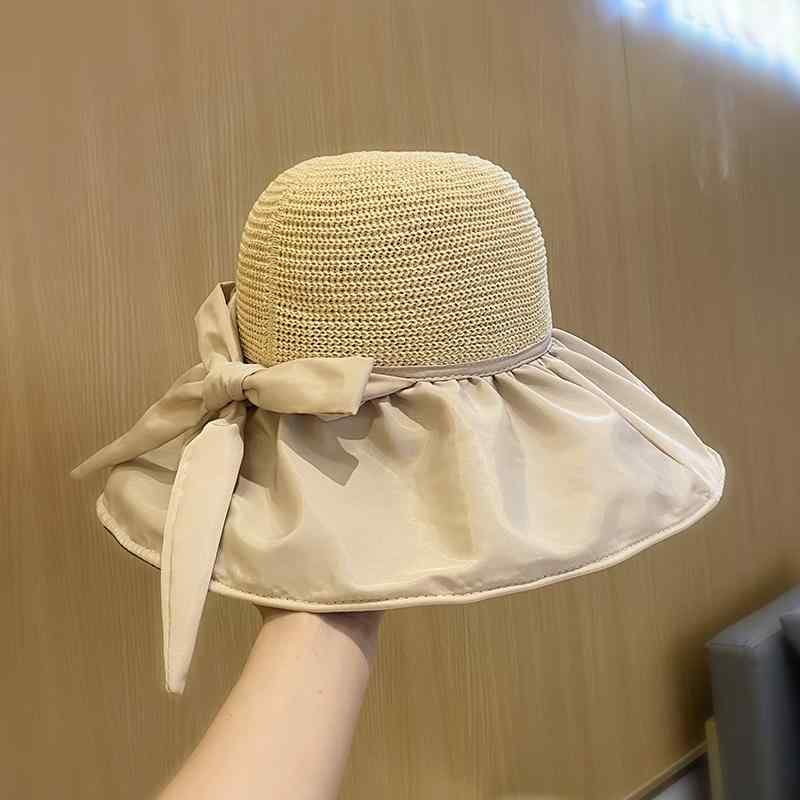 春 コーデ オシャレ 小物 アイテム レディース 女性用 夏 リボン サンハット 抗UV つば広 バケットハット