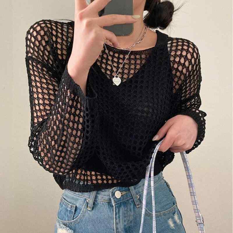 レディース トップス 女性用 夏 長袖 薄手 ニット 日焼け防止 紫外線対策 シャツ 二枚重ね かわいい セクシー スタイル 軽量 通気性 伸縮性 ストレッチ