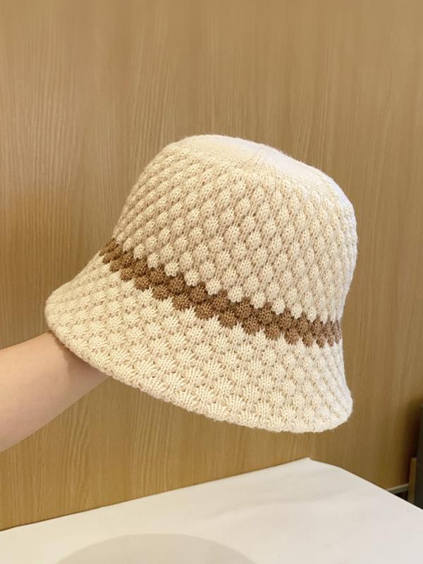 春 コーデ オシャレ 小物 アイテム レディース 　女性用　ハット　コントラスト　カラー　ニット帽　キャップ　フィッシャーマン　ウール