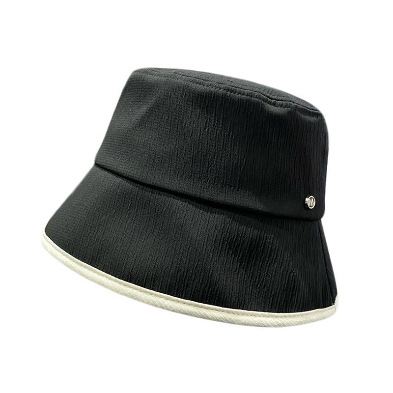 春 コーデ オシャレ 小物 アイテム レディース シンプル フィッシャーマンハット バケットハット 女性用 M 黒