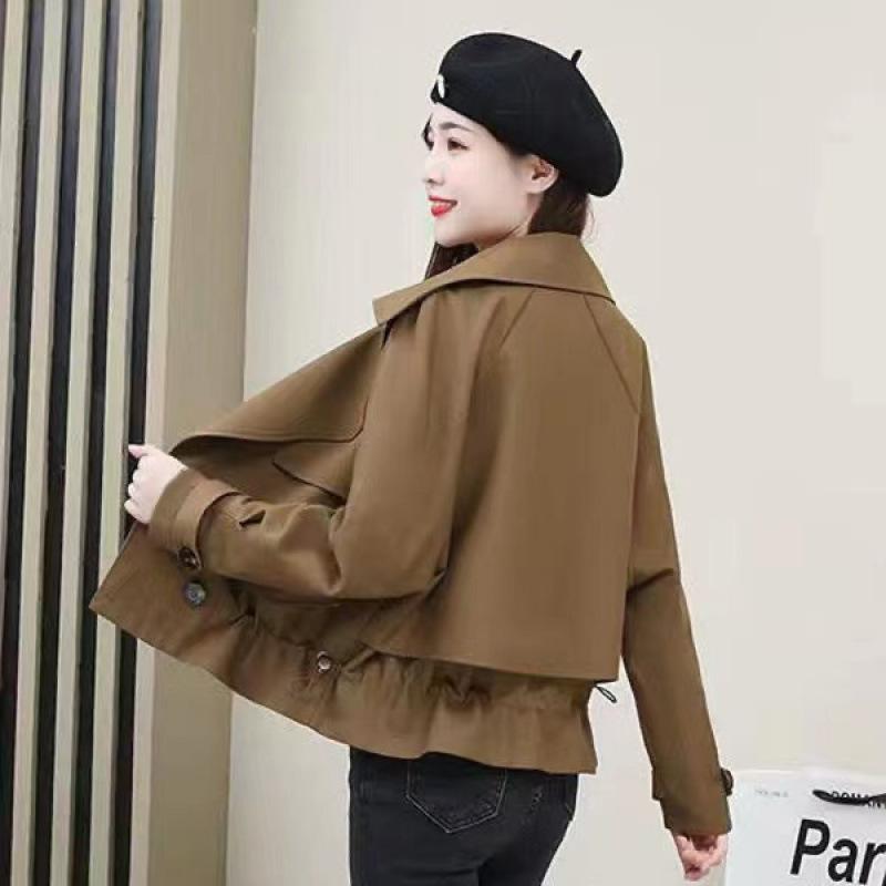 レディース トレンチ コート 女性用 春 ショートめ かわいい 軽量 通勤ウェア デイリー 羽織り コート ジャケット ロング カーディガン ベージュ ブラウン ブラック