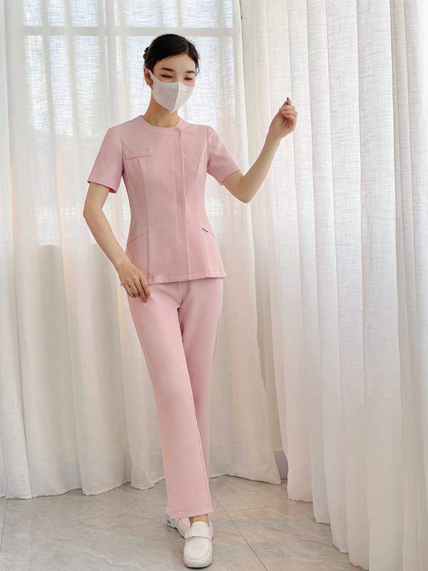 レディース ファッション 業務 ユニフォーム 制服 コスプレ衣装 美容院 夏 医療関係 衣装 美容 ナース 制服 ハイエンド ヘルスセンター ケア 美容部員 スプリット スーツ
