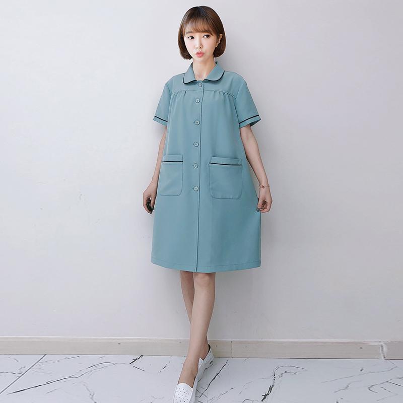 レディース ファッション 業務 ユニフォーム 制服 コスプレ衣装 韓国スタイル ナース 服 マタニティ 半袖 医療関係 衣装 ラウンドネック 妊婦 夏 実験 フロント デスク