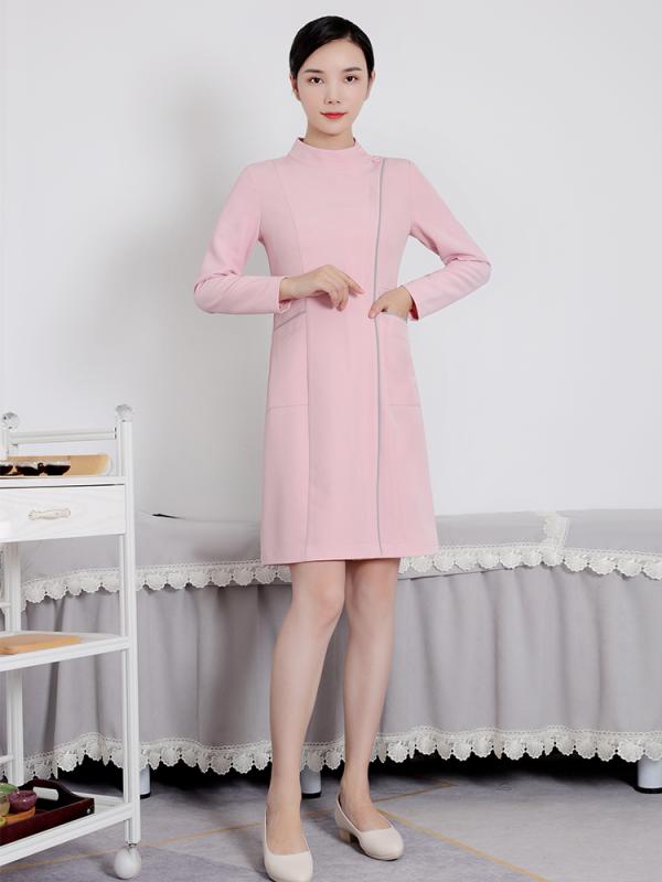 レディース ファッション 業務 ユニフォーム 制服 コスプレ衣装 ハイエンド エステサロン 保健 センター スパ フットバス 技師 ドレス 長袖 医療関係 衣装 美容 ナース 服