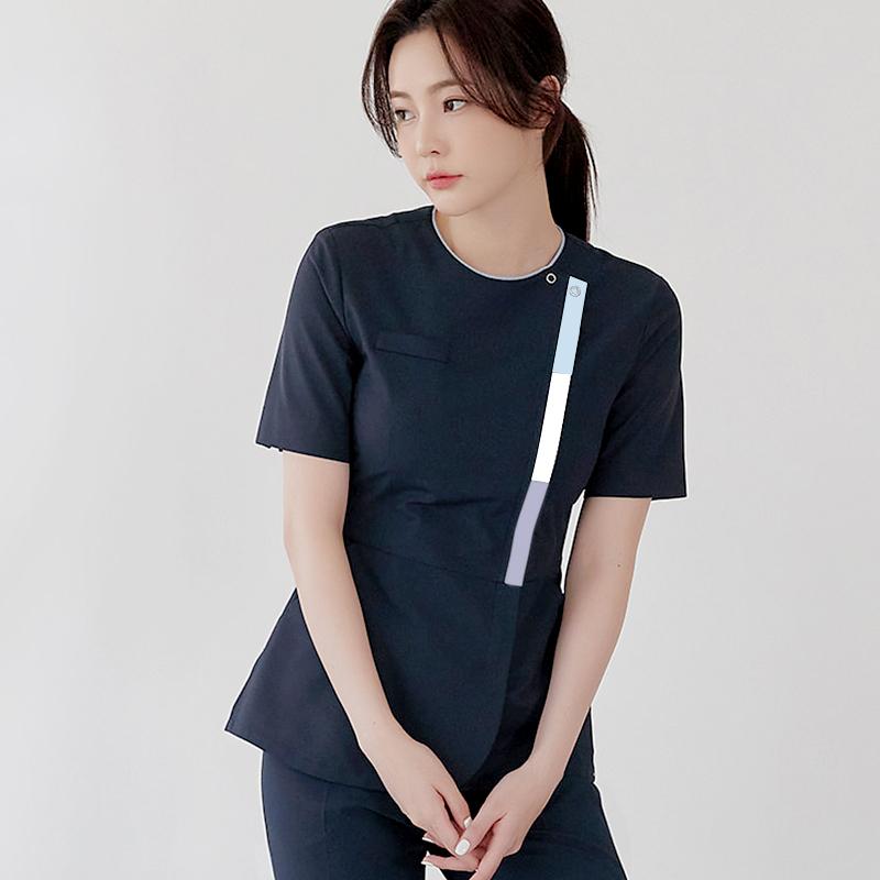 レディース ファッション 業務 ユニフォーム 制服 コスプレ衣装 韓国スタイル ストレッチ ナース 服 夏 半袖 歯科 医療関係 衣装 スプリット スーツ