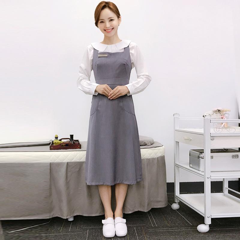 レディース 流行り物 御役目 制服 ユニフォーム コスプレお召しもの  美容顔触れ スパ 思わしい 真っただ中 科学技術者 ネイリスト ロング スコート 制服