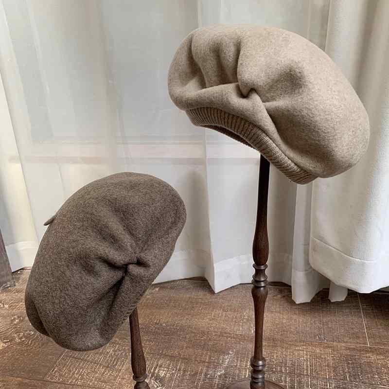 春 コーデ オシャレ 小物 品目 レディース 先んじる 白いこと 筋目 羊毛 ベレー帽 ペインター かぶり笠