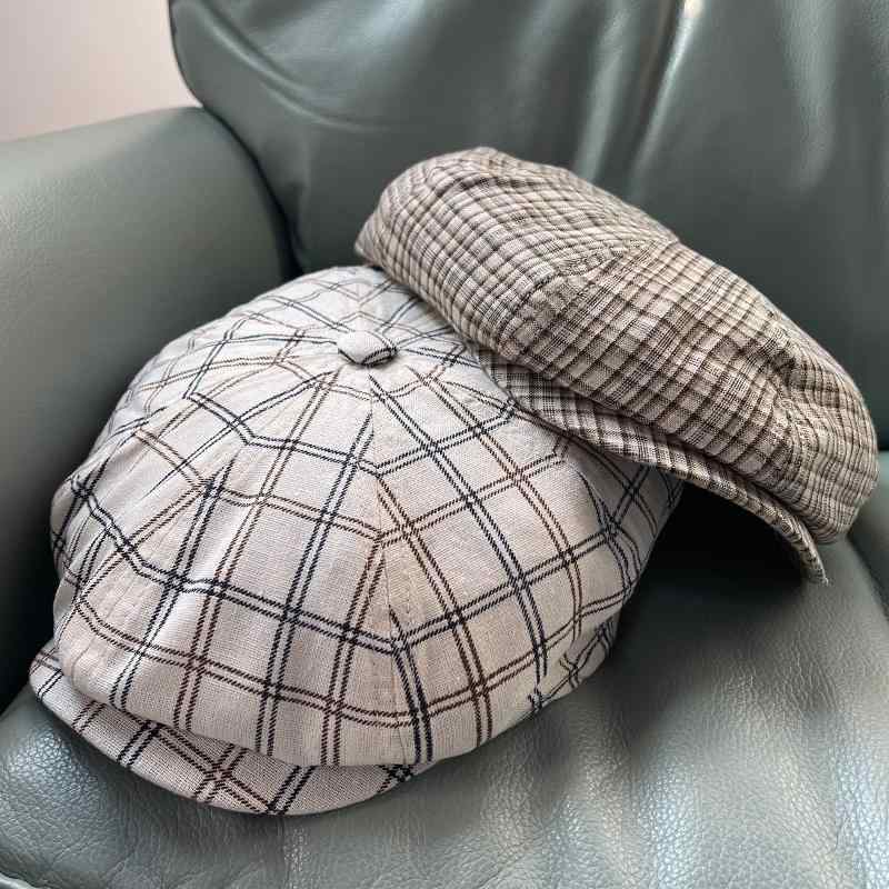 春 コーデ オシャレ 小物 アイテム レディース 綿 チェック柄 ストライプ キャップ 夏 ｜リコット