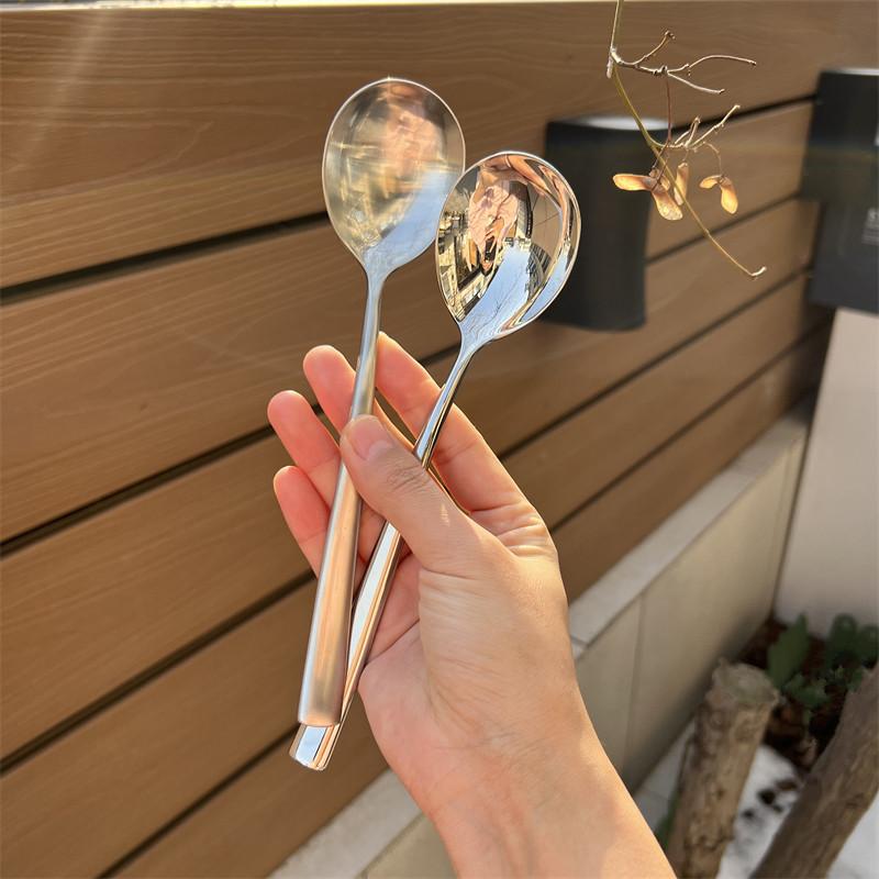 キッチン用品 カトラリー オシャレ アイテム 小物 調理器具 スプーン ステンレス ロング ハンドル ラウンド