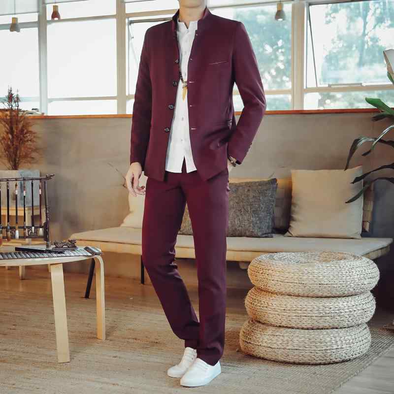 メンズ 流行り物 服 成人男性用 オシャレ 分かりやすい 成年者 かっこいい 表どおり  唐装 名取り草付き添い人 背広 漢服 レトロ 心地よい 上衣