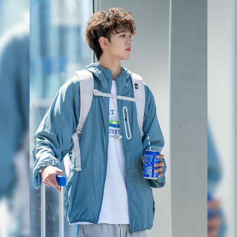 メンズ 流行り物 服 成人男性用 オシャレ 分かりやすい 成年者 かっこいい 表どおり 日焼押しとどめる サイクリングウェア 通気性 薄っぺら 上衣 色合いマッチング トップス メンズファッション-その他