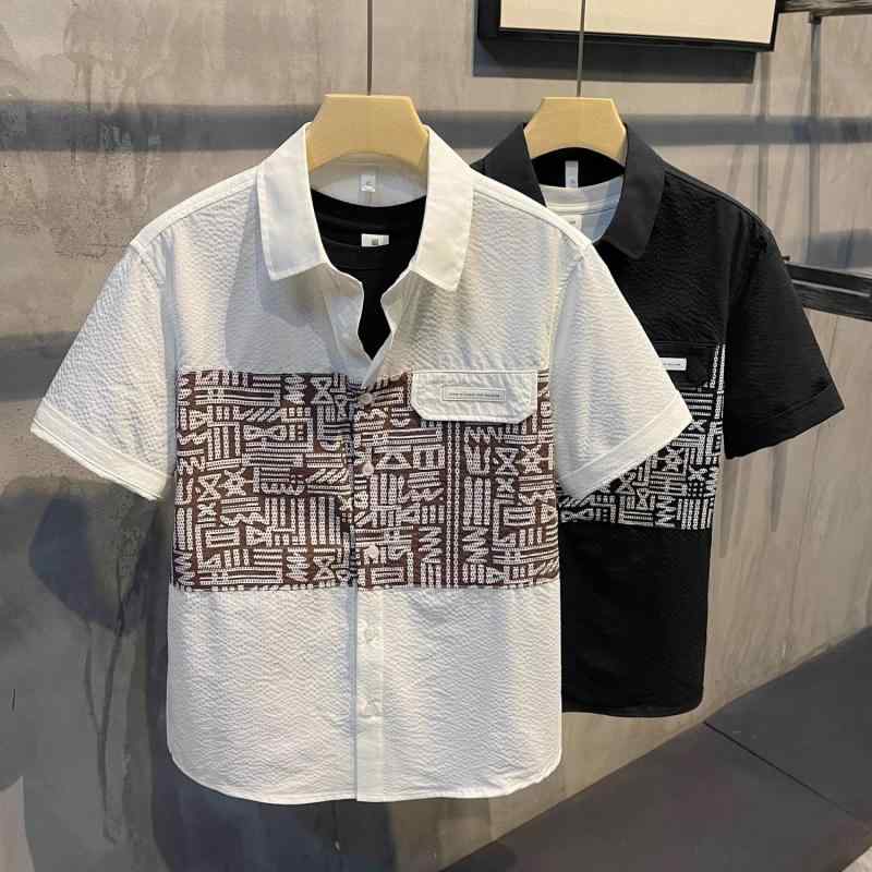 メンズ ファッション 服 男性用 オシャレ シンプル 大人 かっこいい ストリート アメリカン ストリート シャツ 半袖 夏 興味 シンプル