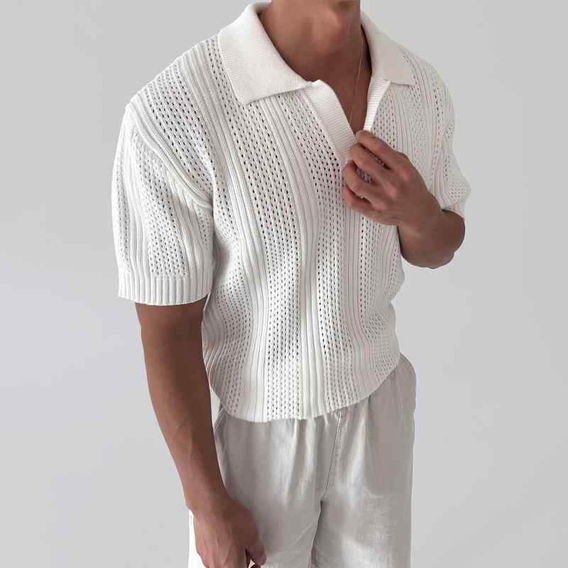 メンズ 流行り物 服 成人男性用 オシャレ 分かりやすい 成年者 かっこいい 表どおり  白いこと 半袖 ティーシャツ 夏 ハイエンド メッシュ 通気性 心地好い トップス トップス-Tシャツ・カットソー