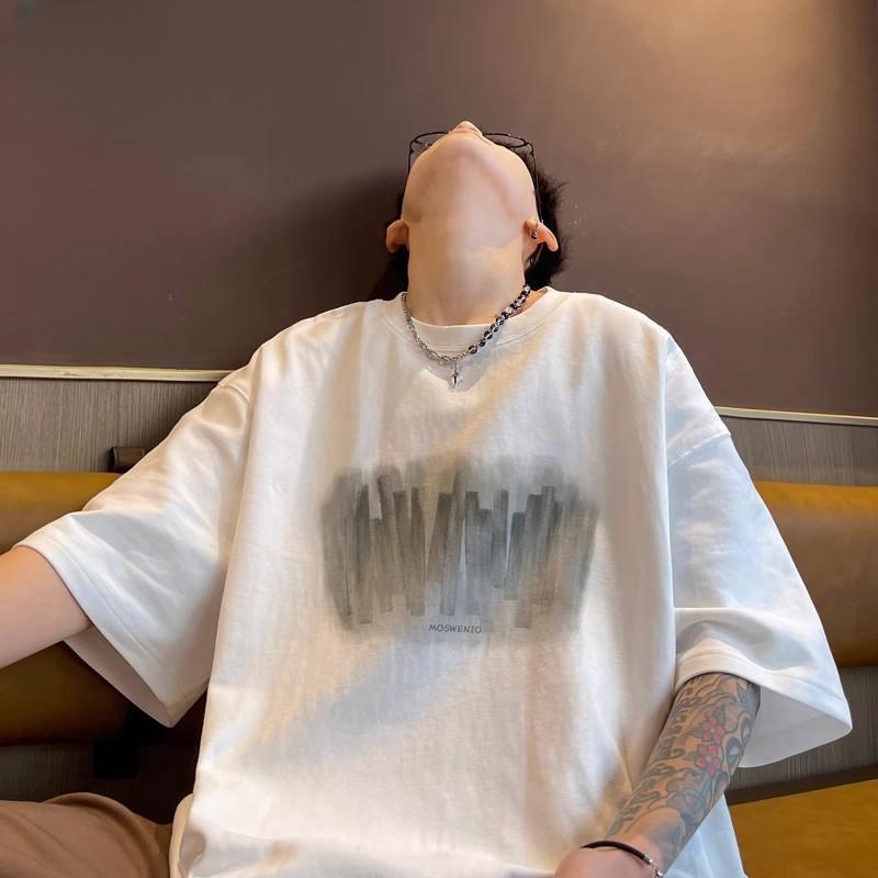 メンズ ファッション 服 男性用 オシャレ シンプル 大人 かっこいい ストリート アメリカン レトロ コットン 半袖 Tシャツ 夏 ストリート ゆったり スタイル