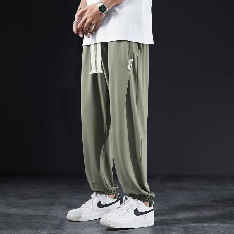 メンズ ファッション 服 男性用 オシャレ シンプル 大人 かっこいい ストリート 夏 スポーツ パンツ 薄手 カフス 九分丈 冷感 速乾 クール スウェットパンツ スウェット