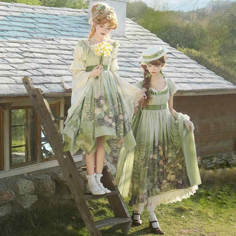 レディース 流行り物 服 オシャレ カワイイ お上さん用  成年者カワイイ お上さん  油 意匠 シフォン トップス ロリータ