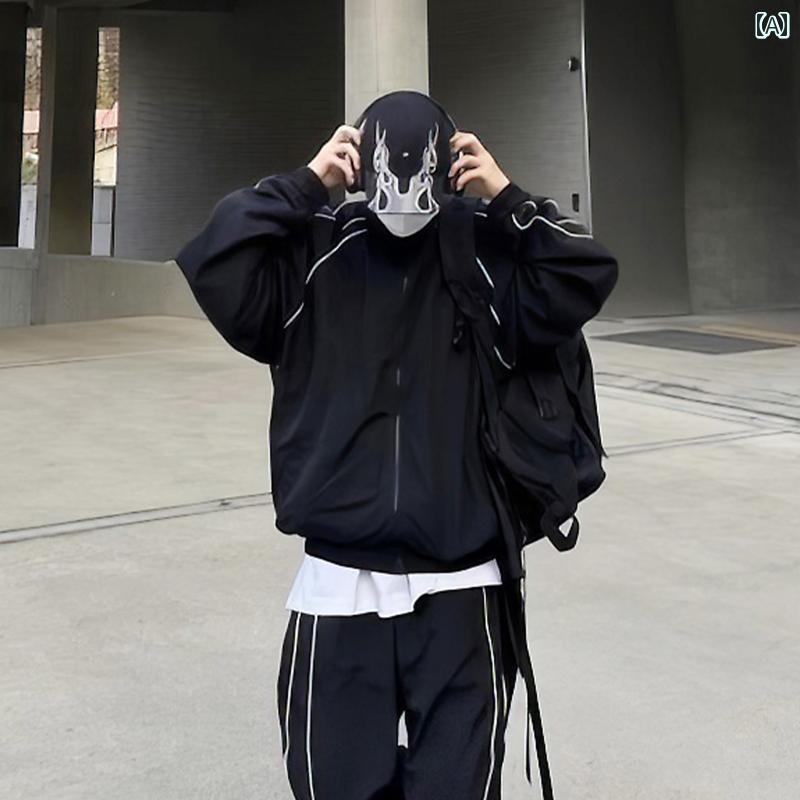 メンズ 流行り物 服 成人男性用 オシャレ 分かりやすい 成年者 かっこいい 表どおり  立ち襟 速乾 サンプロテクション 上衣 ズボン下 ズボン 履きもの