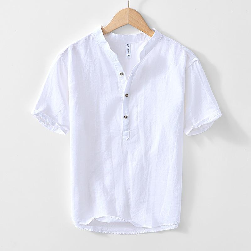 メンズ ファッション 服 男性用 オシャレ シンプル 大人 かっこいい ストリート 夏 Vネック 半袖 Tシャツ ゆったり 通気性 コットン リネン トップス 7,178円