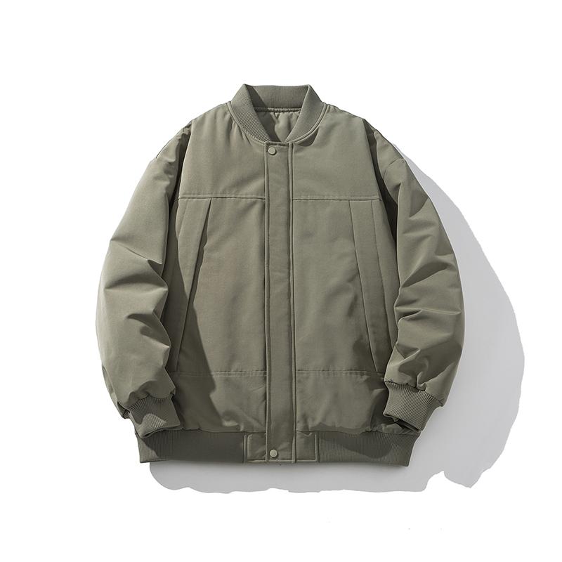 メンズ ファッション 服 男性用 オシャレ シンプル 大人 かっこいい ストリート コットン コート ゆったり カジュアル 快適 厚手 ベースボール カラー ジャケット