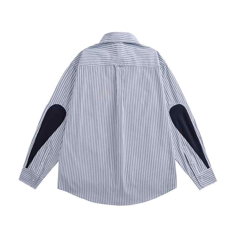 メンズ 流行り物 服 成人男性用 オシャレ 分かりやすい 成年者 かっこいい 表どおり  対比 縞模様 長袖 プルオーバー 心地よい 分かりやすい 上衣