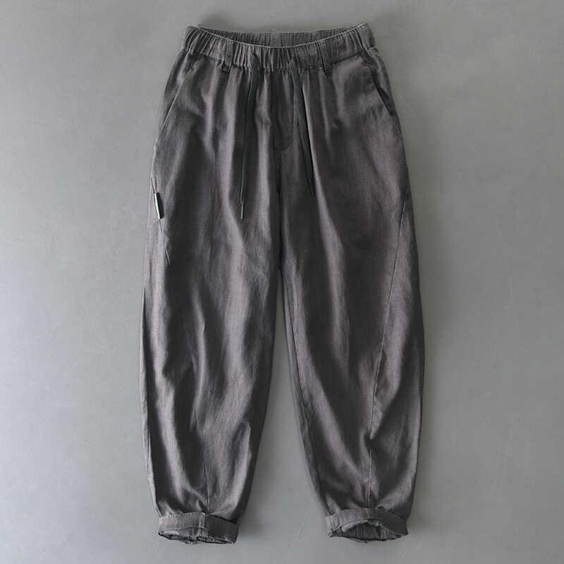 メンズ ファッション 服 男性用 オシャレ シンプル 大人 かっこいい ストリート 夏 アメリカン 通気性 リネン パンツ ズボン 履物 ハイエンド ソリッドカラー コットンリネン ストレート
