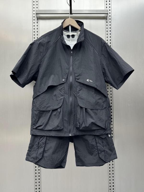 メンズ 流行り物 服 成人男性用 オシャレ 分かりやすい 成年者 かっこいい 表どおり  夏 薄っぺら 半袖 日焼押しとどめる 上衣 背広 速乾 通気性 五分丈 ズボン下 ズボン 履きもの 背広