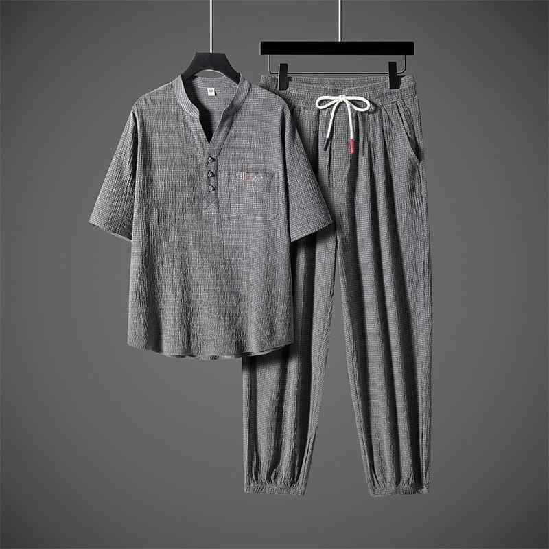 半袖 プルオーバー 成人男性用 薄っぺら 冷感原料品 冷やりとした 茶服 レトロ アジアンテイスト 余暇 心地よい トップス 軽さ 通気性 夏 成人男性プルオーバー 下着類 普段使い走り 綿 混紡 分かりやすい 冷やりとした ゆったり