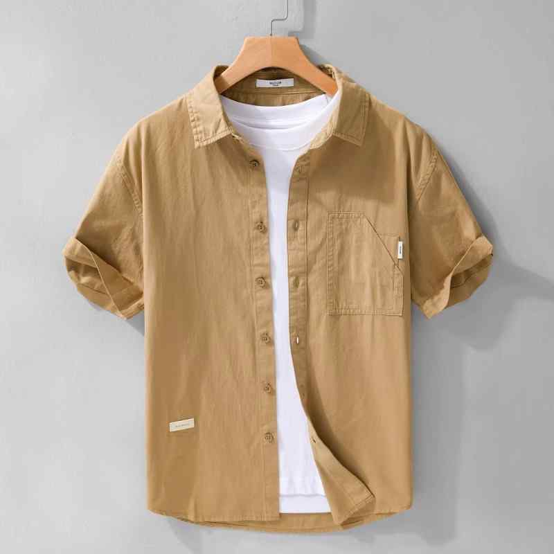 メンズ ファッション 服 男性用 オシャレ シンプル 大人 かっこいい ストリート アメリカン シンプル ワークウェア 半袖 シャツ 夏 薄手 ゆったり カジュアル