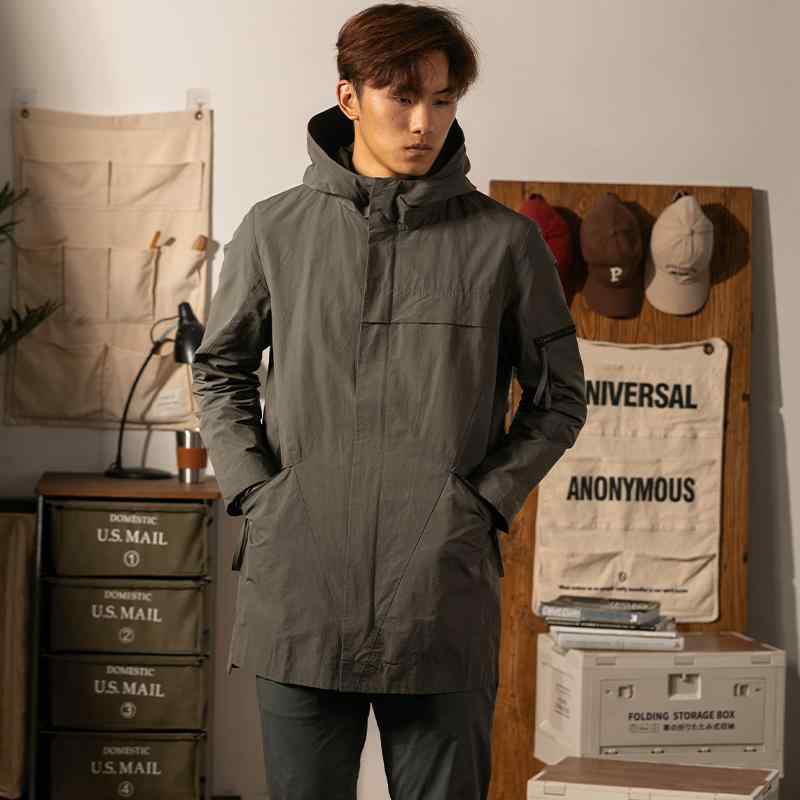 メンズ 流行り物 服 成人男性用 オシャレ 分かりやすい 成年者 かっこいい 表どおり 綿織物 ブロケード 上衣 ボンネット付き添い人 好いたらしい 心地よい 真っただ中丈 ウィンドブレーカー