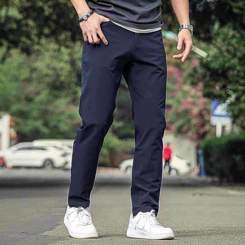 メンズ ファッション 服 男性用 オシャレ シンプル 大人 かっこいい ストリート ネイビーブルー ストレッチ ストレート カジュアル パンツ ベーシック アウトドア スリム テーパード