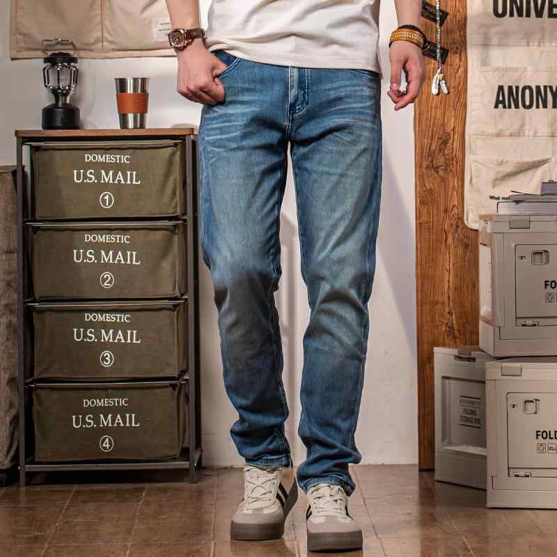 メンズ 流行り物 服 成人男性用 オシャレ 分かりやすい 成年者 かっこいい 表どおり 点火装置 青色 薄っぺら 伸ばすことデニム 夏 ズボン下 アメリカン ウォッシュ 引っ切り無い 心地よい