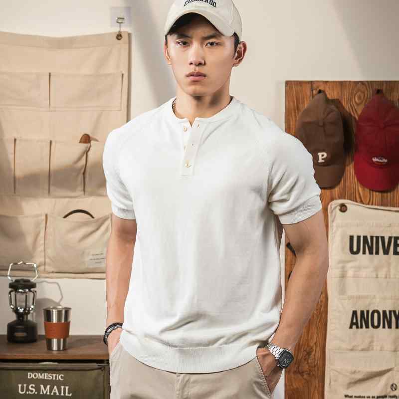 メンズ 流行り物 服 成人男性用 オシャレ 分かりやすい 成年者 かっこいい 表どおり アメリカン ヘンリー 色つや ティーシャツ 甚だしい 編み物 ヘンリーのど首 半袖 カーキ