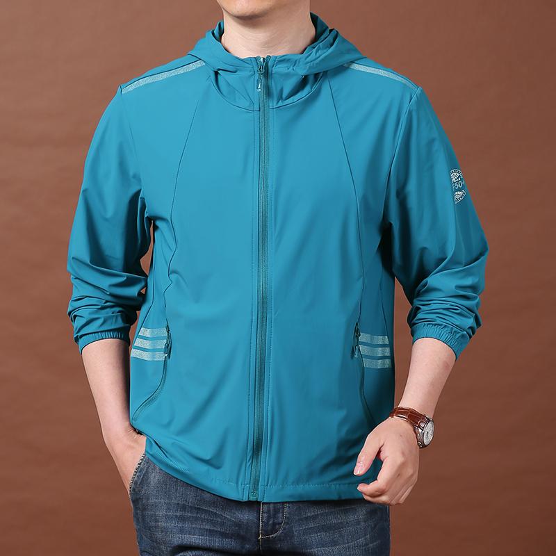 メンズ ファッション 服 男性用 オシャレ シンプル 大人 かっこいい ストリート アウトドア ジャケット 夏 スポーツ 快適 フード付き トップス 無地 カジュアル スキン 衣類