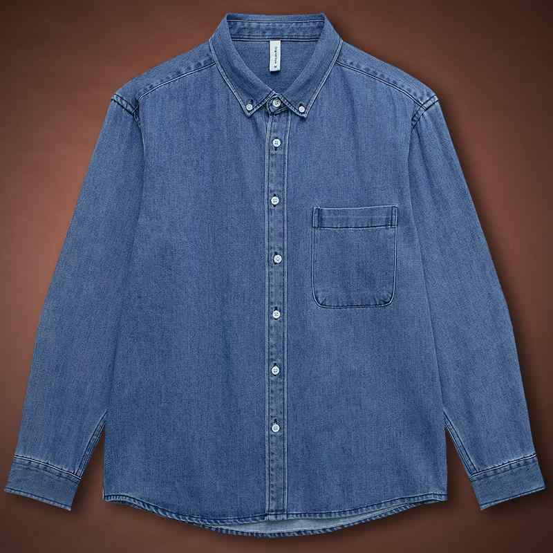 メンズ ファッション 服 男性用 オシャレ シンプル 大人 かっこいい ストリート ファッション デニム シャツ 無地 ワーク シャツ 快適 大きいサイズ ゆったり トップス